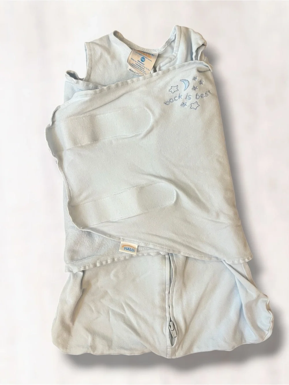 Halo Sleep Sack Swaddle in Light Blue